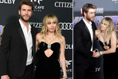 WATCH: Footage of Miley snapping and shoving Liam at a red carpet appearance has emerged