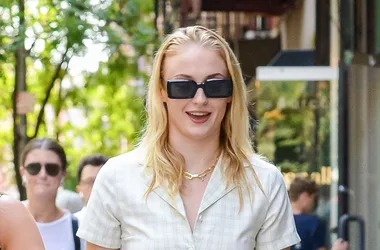 Hero Sophie Turner defends wearing socks with slides because comfort first