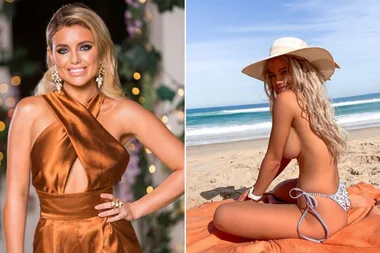 Bachelor star Monique flaunts her tiddies in topless pic
