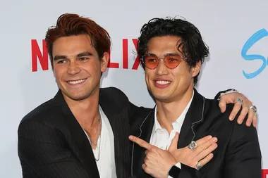 KJ APA frothing over Charles Melton is actually really hot