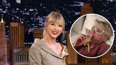 Watch Taylor Swift freak out over a banana while high on pain meds