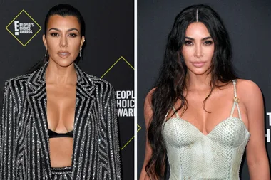 Watch as Kim brutally cuts Kourtney off during a red carpet interview