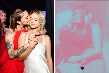 Selena Gomez and Julia Michaels kiss each other on Instagram