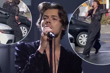 Harry Styles rubbing his butt on a car while performing Kiwi is a vibe