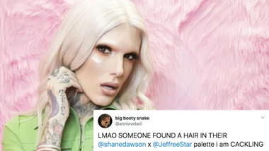 WATCH: Customer pulls disgusting hair out of Jeffree Star’s eyeshadow palette