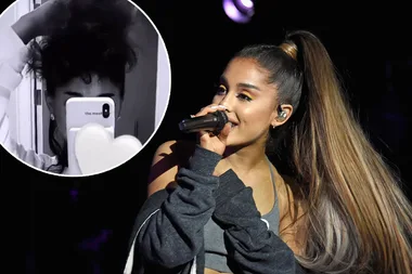 Ariana Grande’s natural hair is short, and frizzy