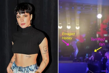Halsey gets into a HUGE fight with a fan calling out G-Eazy’s name at her show