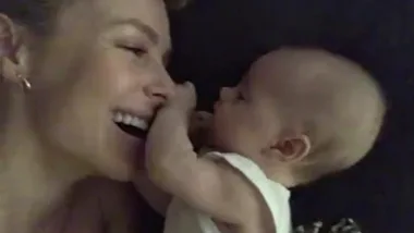 Jennifer Hawkins shares an adorable moment with her daughter