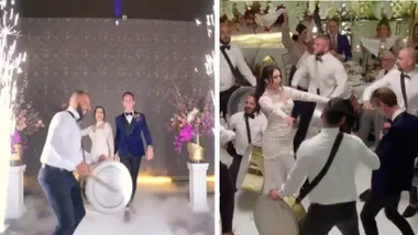 MAFS’ Aleks and Ivan make epic traditional entrance at reception