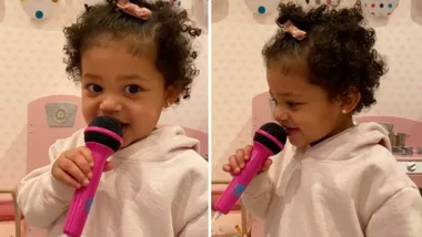 Stormi Webster performs “Rise and Shine” for Kylie Jenner