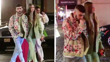 Gigi Hadid and Zayn Malik lock arms as they reunite out in NYC