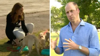 Duke and Duchess of Cambridge Play With Puppies in Pakistan