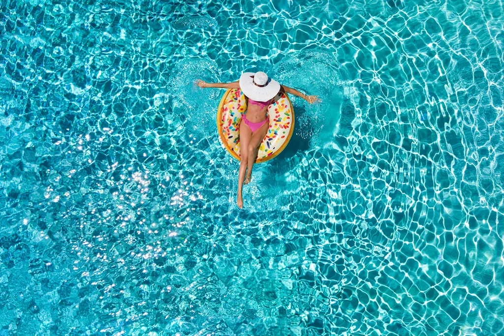Girl in pool