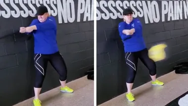 Rebel Wilson completes a gruelling workout at the gym