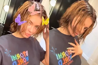 Kylie Jenner’s natural hair is up to her ears