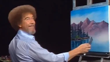 The joy of painting with ASMR king and artist Bob Ross