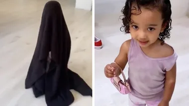 Kim Kardashian films Chicago West as she pretends to be a ghost