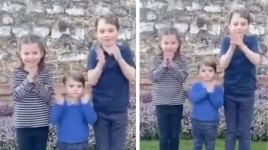 Royal children clap in solidarity with NHS workers on the front line