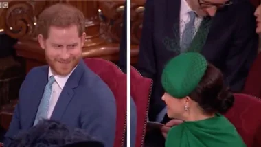 Harry and Meghan share knowing smile at final royal appearance