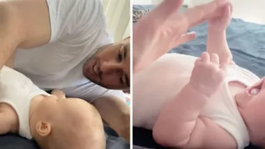 Jennifer Hawkins shares adorable video of her baby with Jake Wall