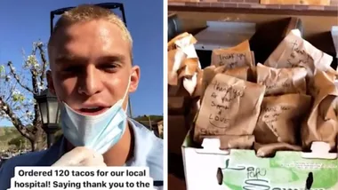Cody Simpson surprises healthcare workers with free meals