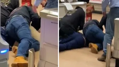 Shock video of man coughing and spitting on fresh produce