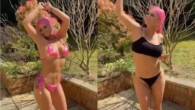 Kerry Katona seductively dances in multiple bikinis amid lockdown