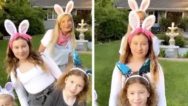 Tori Spelling does adorable dance with her kids for Easter