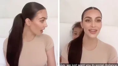 Kim Kardashian is HILARIOUSLY interrupted by North during COVID-19 PSA