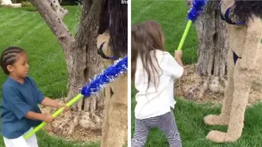 Kourtney Kardashian celebrates birthday with a lookalike piñata