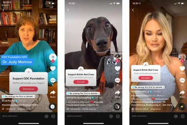 You can now use TikTok stickers to donate to COVID-19 relief