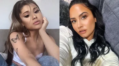 Demi Lovato & Ariana Grande get cosy with their new boyfriends in the ‘Stuck With U’ video