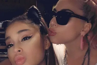 Lady Gaga and Ariana Grande have teased their new song ‘Rain On Me’ with a very latex heavy pic