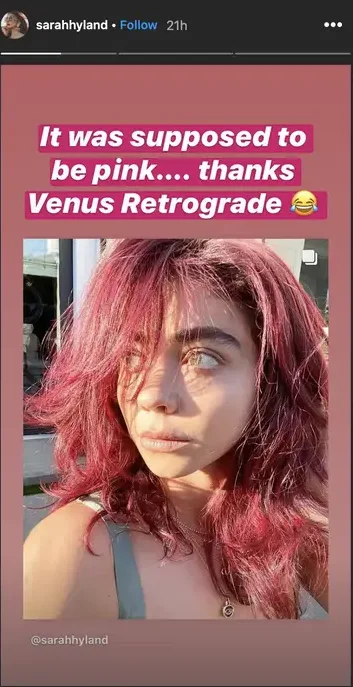Sarah Hyland red hair comment