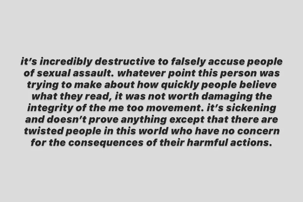 Camila Mendes response to Cole Sprouse sexual assault allegations.