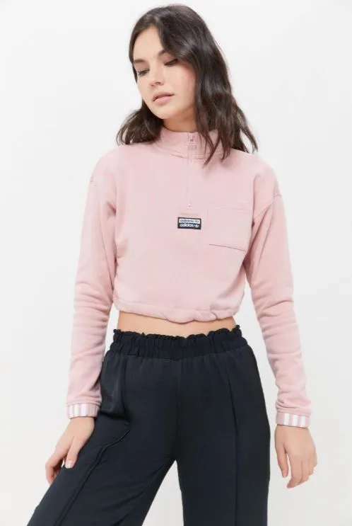 adidas Cropped Quarter-Zip Sweatshirt