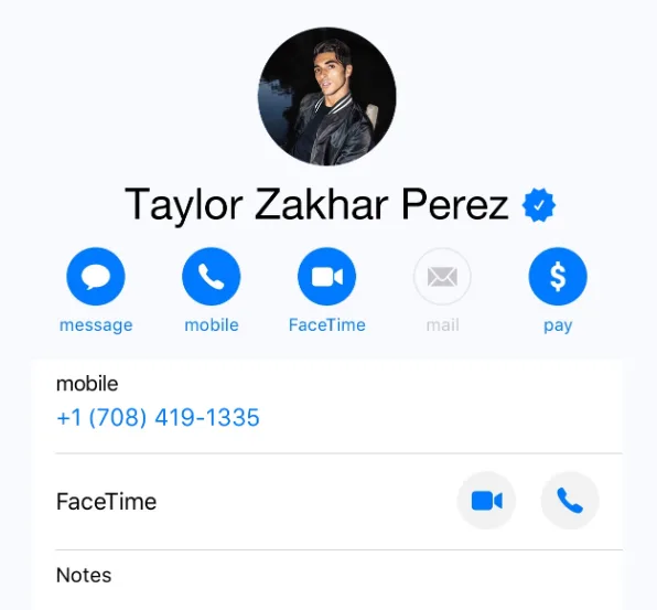 Taylor Zahkar Perez's phone number