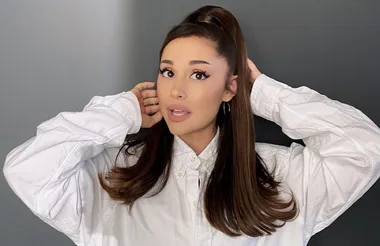 Ariana Grande shared a new selfie in a tiny blue bikini