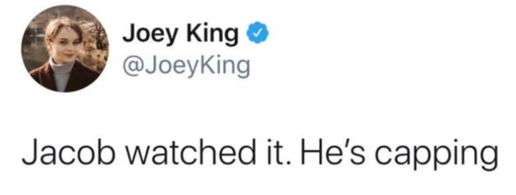 Joey King tweet about Jacob Elordi