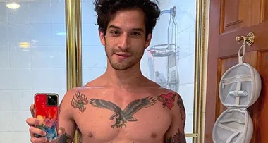 Tyler Posey shares a shirtless thirst trap to talk about mental health