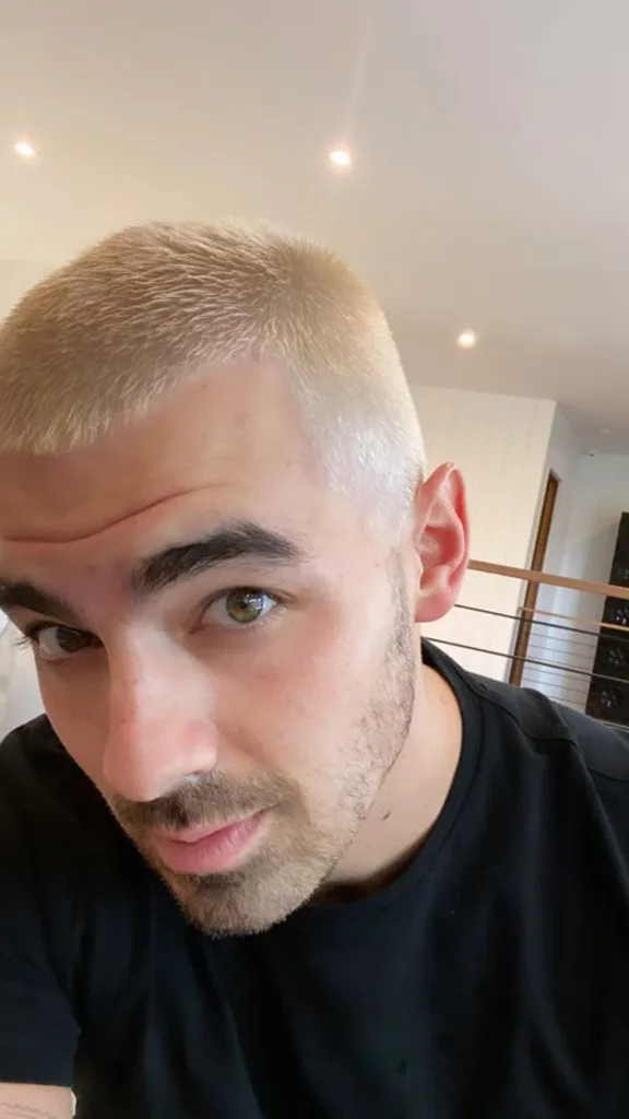 Joe Jonas blonde hair buzzcut