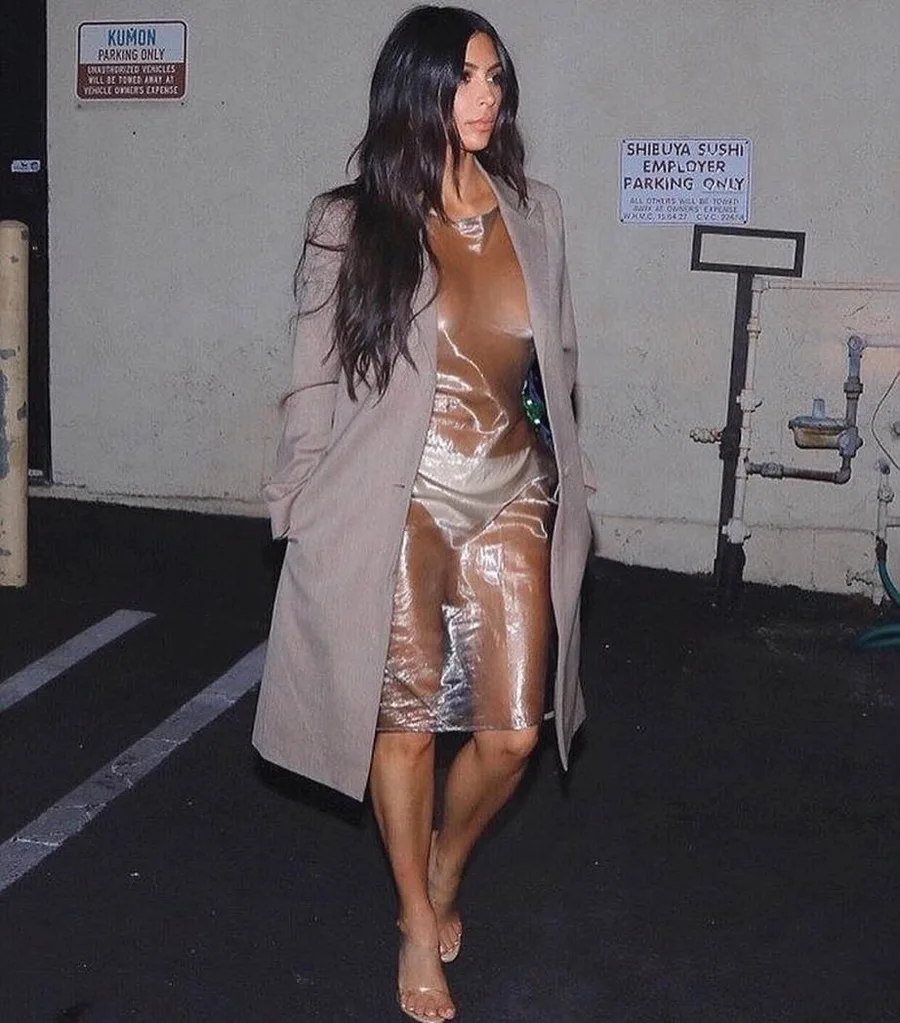 Kim Kardashian sheer outfit