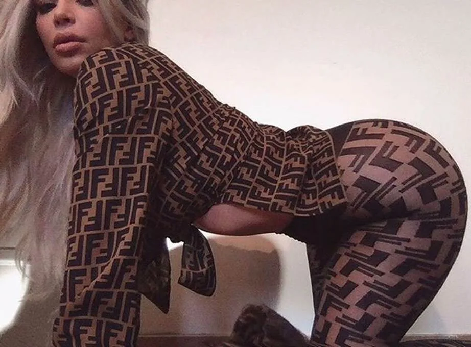 Kim Kardashian Fendi stockings