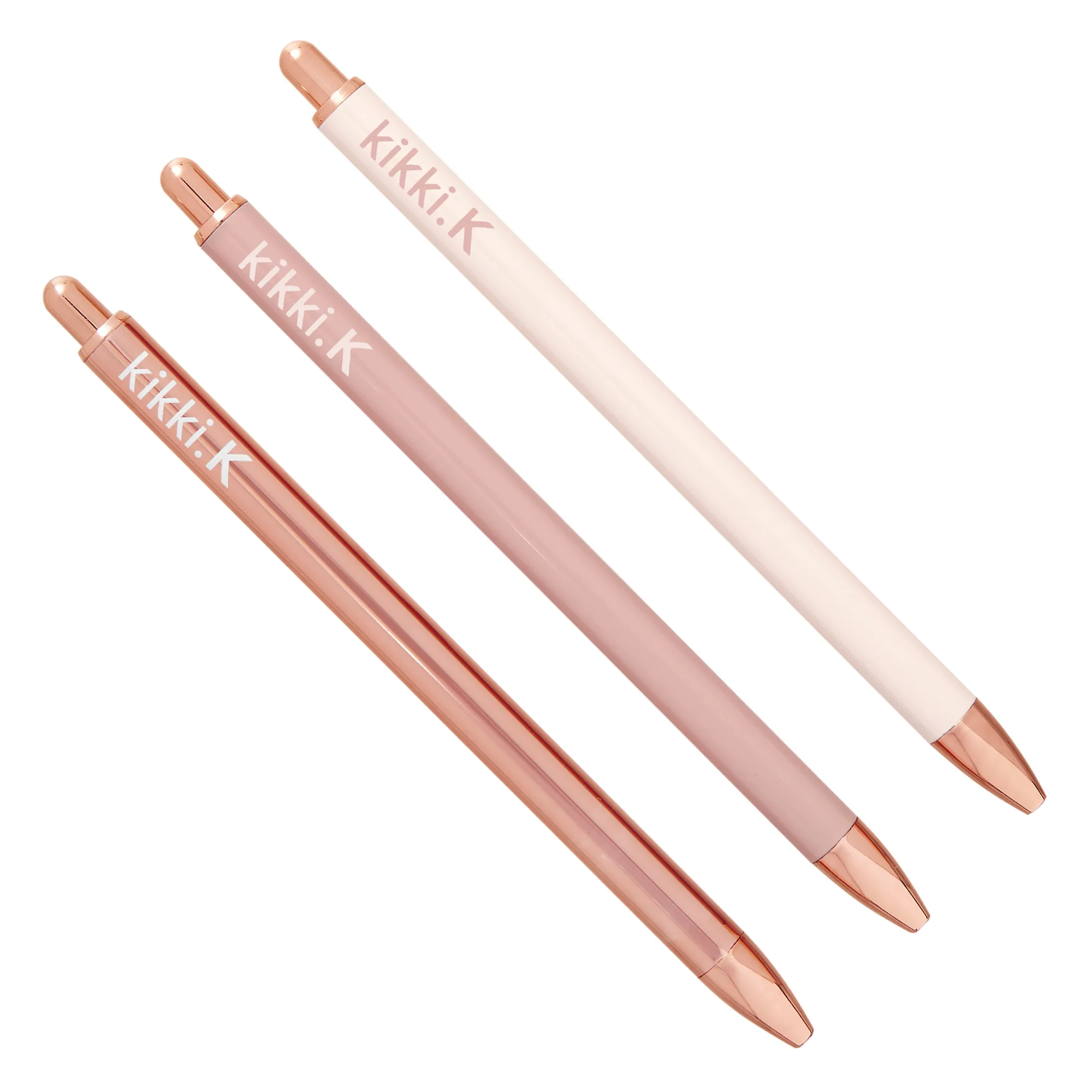 Metal Retractable Ballpoint Pen 3Pk in Blush