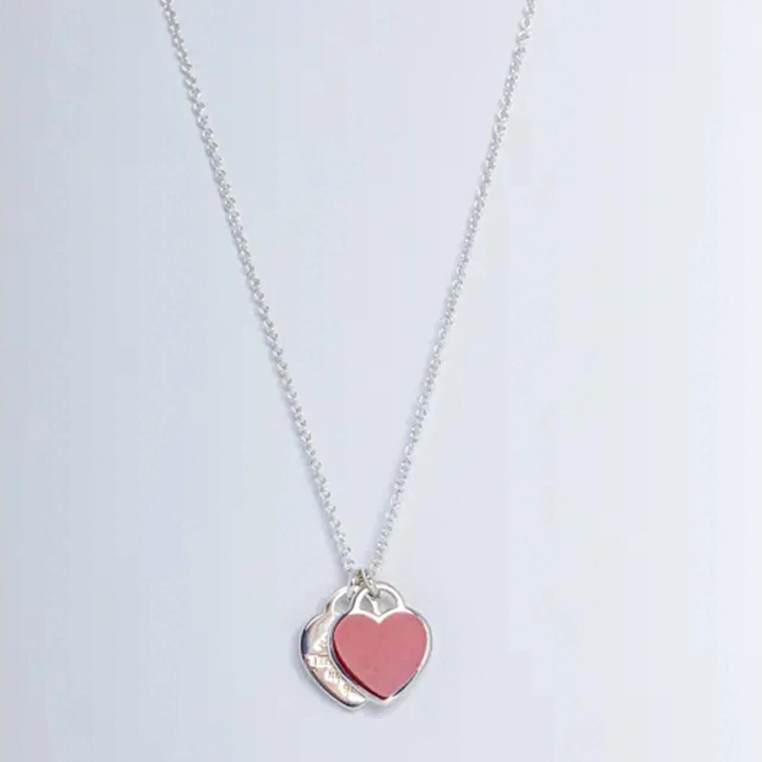Tiffany & Co Mini Double Heart Tag Pendant