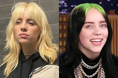 Billie Eilish blonde neon green wig