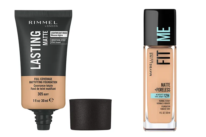 rimmel and maybelline matte foundations