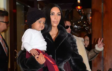 Kim Kardashian posts the cutest photo of Saint kissing baby Chicago