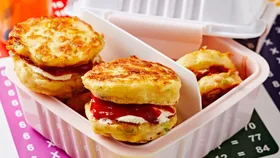 ham corn cheese pikelets