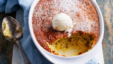 banana and passionfruit pudding